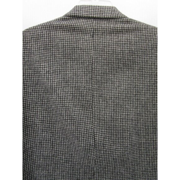 Eddie Bauer Sport Coat 46 Tall AKA Houndstooth Blazer Camel Flannel - Picture 9 of 12